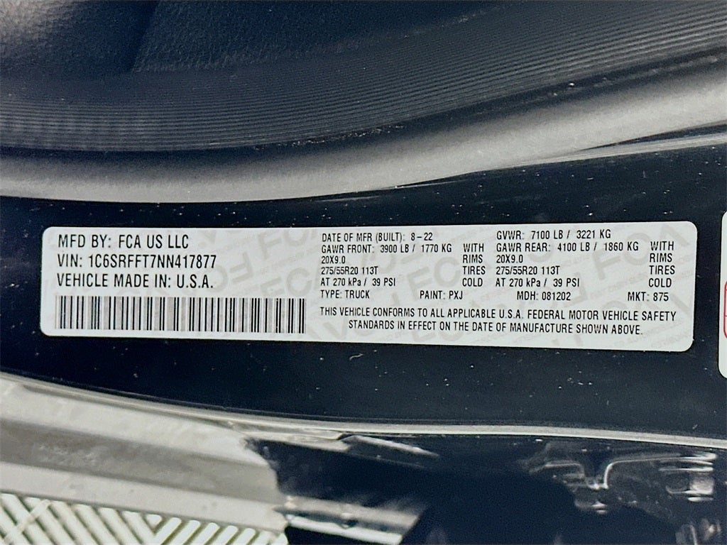 2022 RAM 1500 Big Horn Crew Cab 4x4 5'7' Box