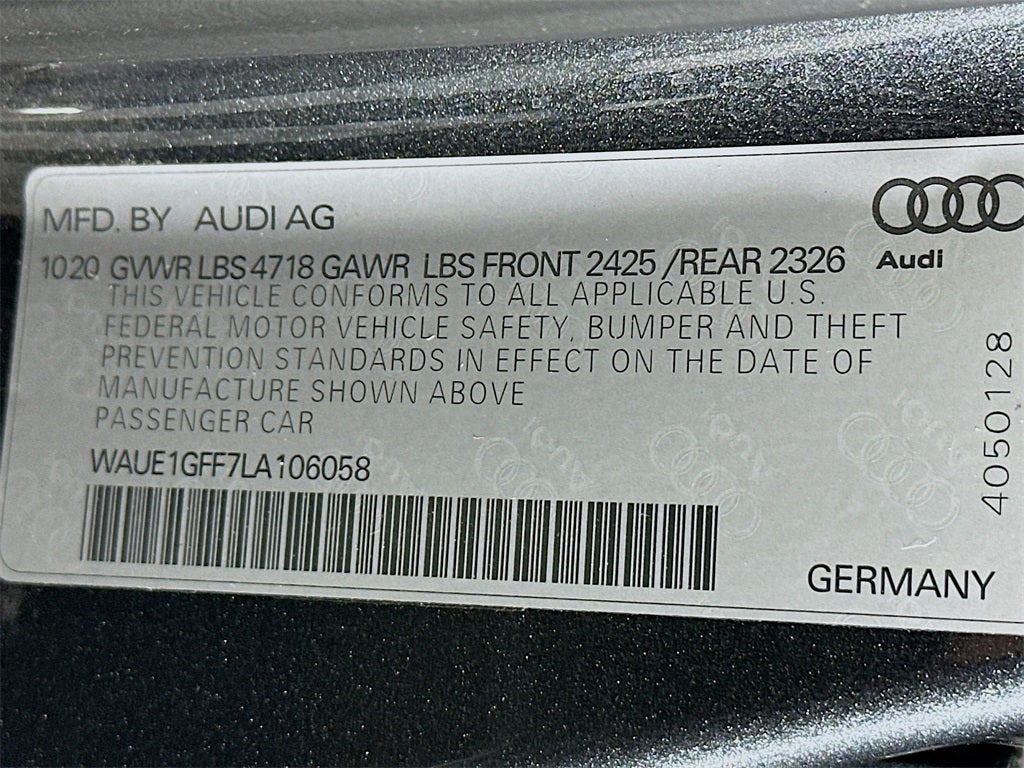 2020 Audi S3 Premium Plus TFSI quattro S tronic