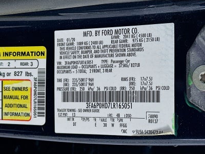 2020 Ford Fusion SE