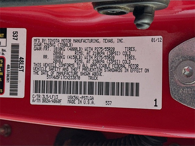 2012 Toyota Tundra Limited CrewMax