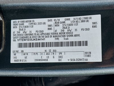 2018 Ford F-150 XLT