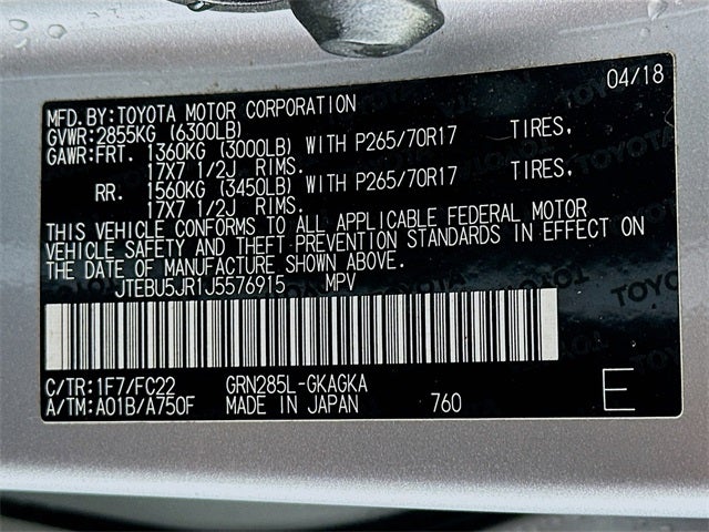 2018 Toyota 4Runner TRD Off-Road