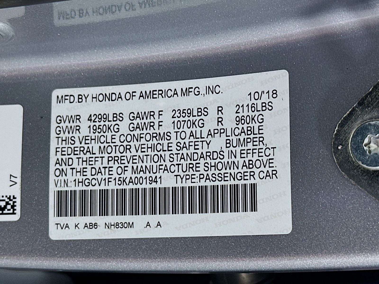 2019 Honda Accord LX