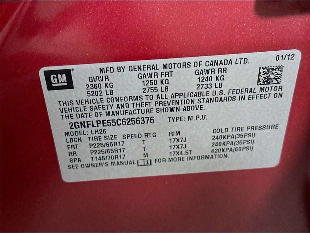 2012 Chevrolet Equinox LT 2LT