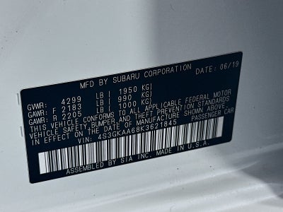 2019 Subaru Impreza 2.0i