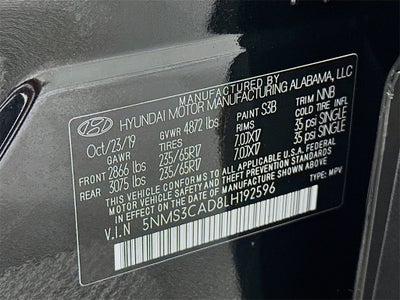 2020 Hyundai Santa Fe SEL