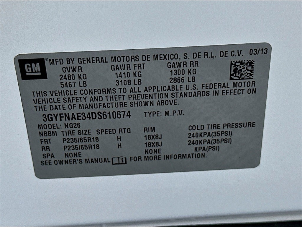 2013 Cadillac SRX Base