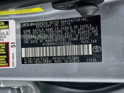 2018 Toyota Camry LE