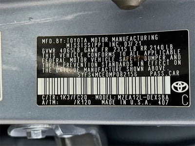 2021 Toyota Corolla SE