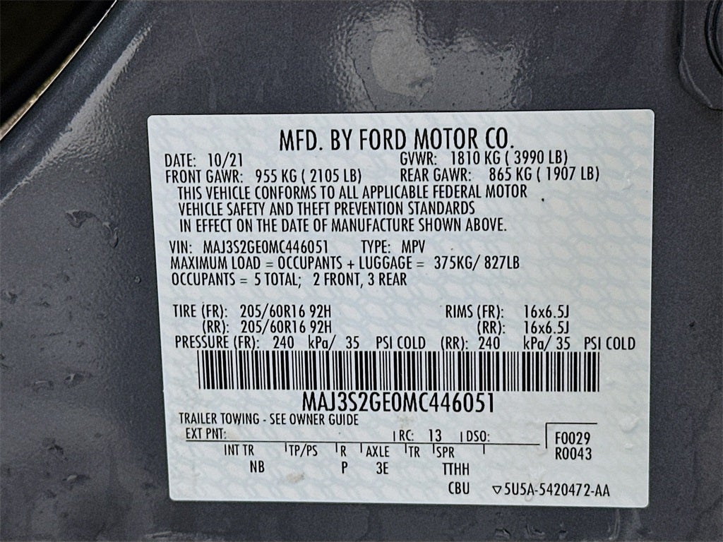 2021 Ford EcoSport SE