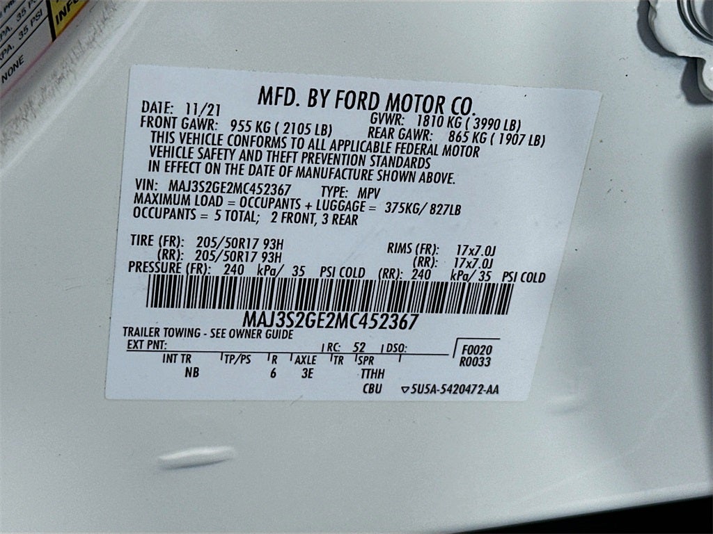 2021 Ford EcoSport SE