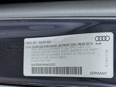 2017 Audi A4 Premium Plus