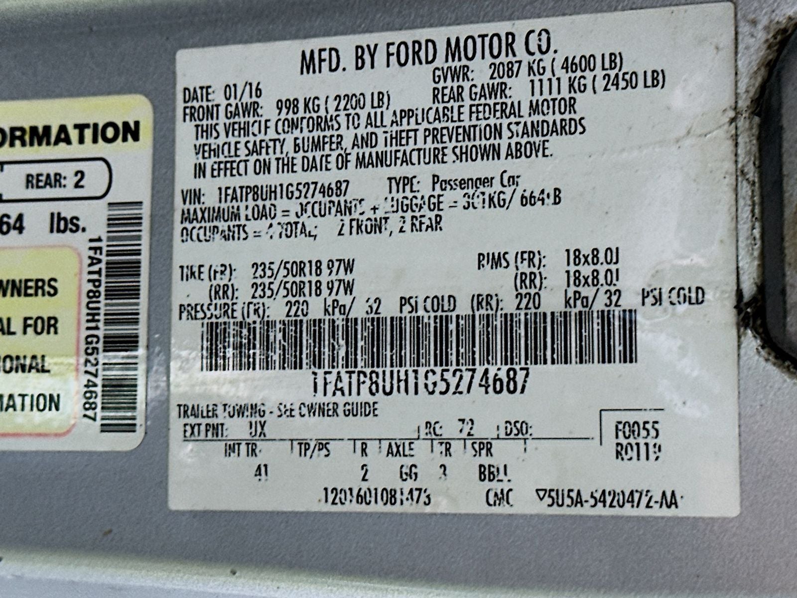 2016 Ford Mustang EcoBoost Premium