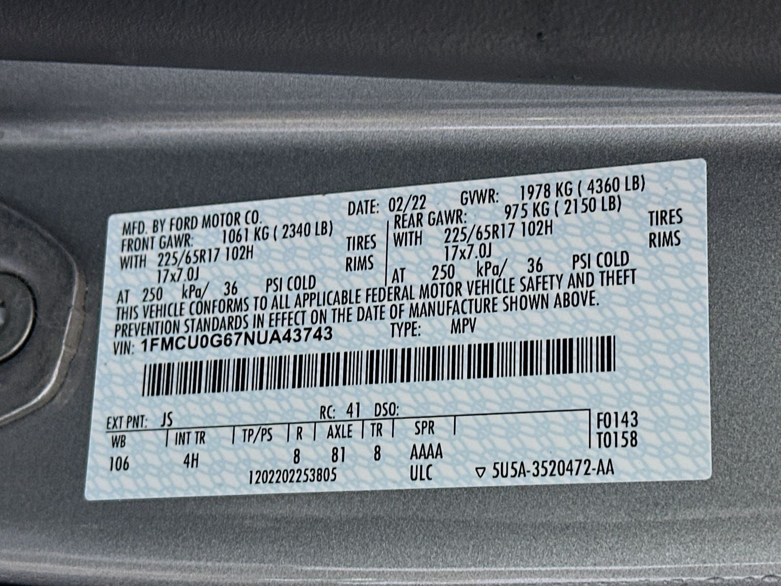 2022 Ford Escape SE