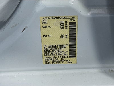 2020 Nissan Altima 2.5 SR