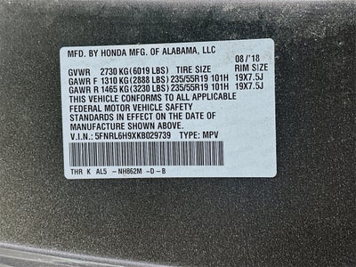 2019 Honda Odyssey Elite