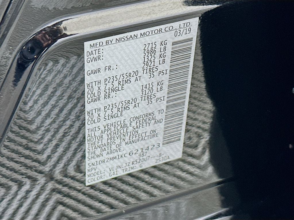 2019 Nissan Pathfinder Platinum