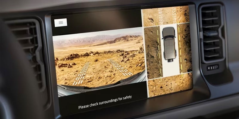 The Bronco's top-down camera view and terrain management