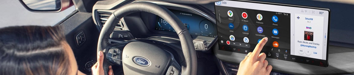 A full-width image of the Ford Escape Dash and driver console