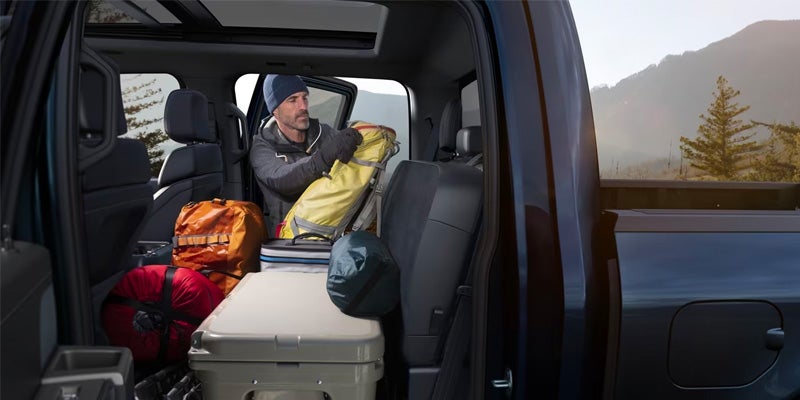 Packing the rear seats of the F-150